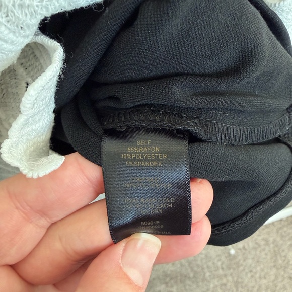 Daniel Cremieux Maritza black and white floral embroidered sleeveless midi dress - Picture 3 of 6